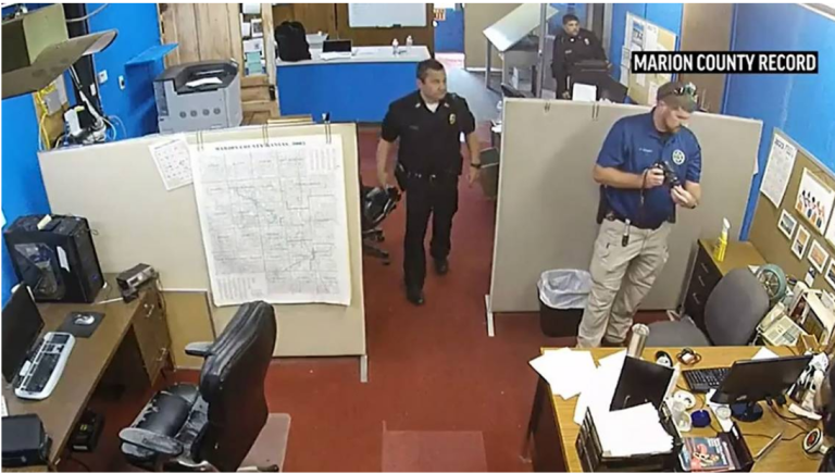 Jack-Booted Thugs Raid A SMALL Town News Room — Marion County Records.