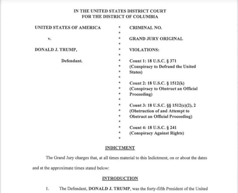 Ex-President Trump Indicted For Attempting To Burn Down America.