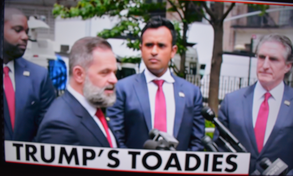 Trump red tie toadies - media corp usa Maga Red Tie Wearing Reps