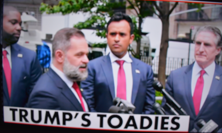 Trump’s Goons Appearing At His Trial To Prostrate And Intimidate.