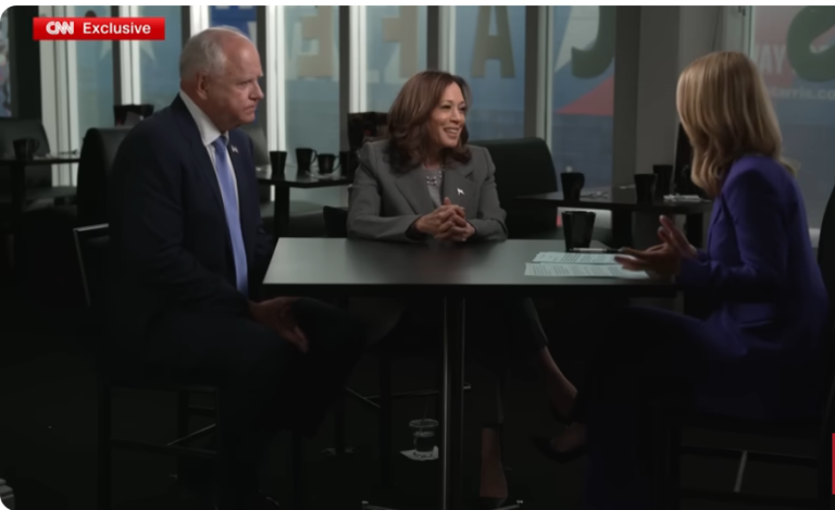 Kamala Harris’ First Interview As Prez Nominee: Tim Walz Holds Her Hand. DEI?