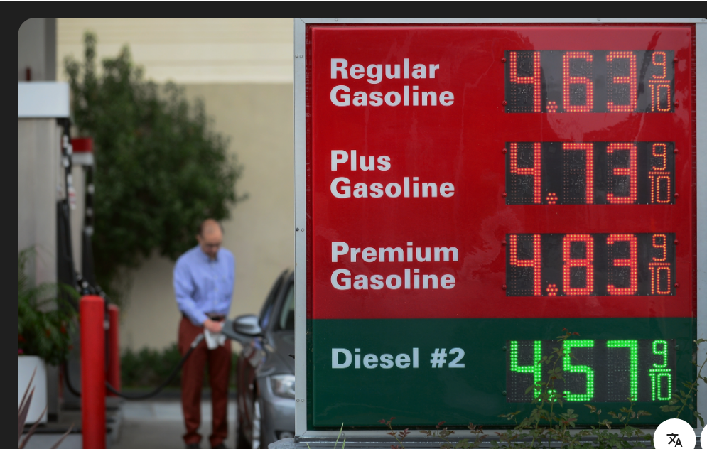 Sign with gas prices